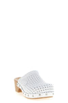 clog x scholl sabots in perforated calf leather