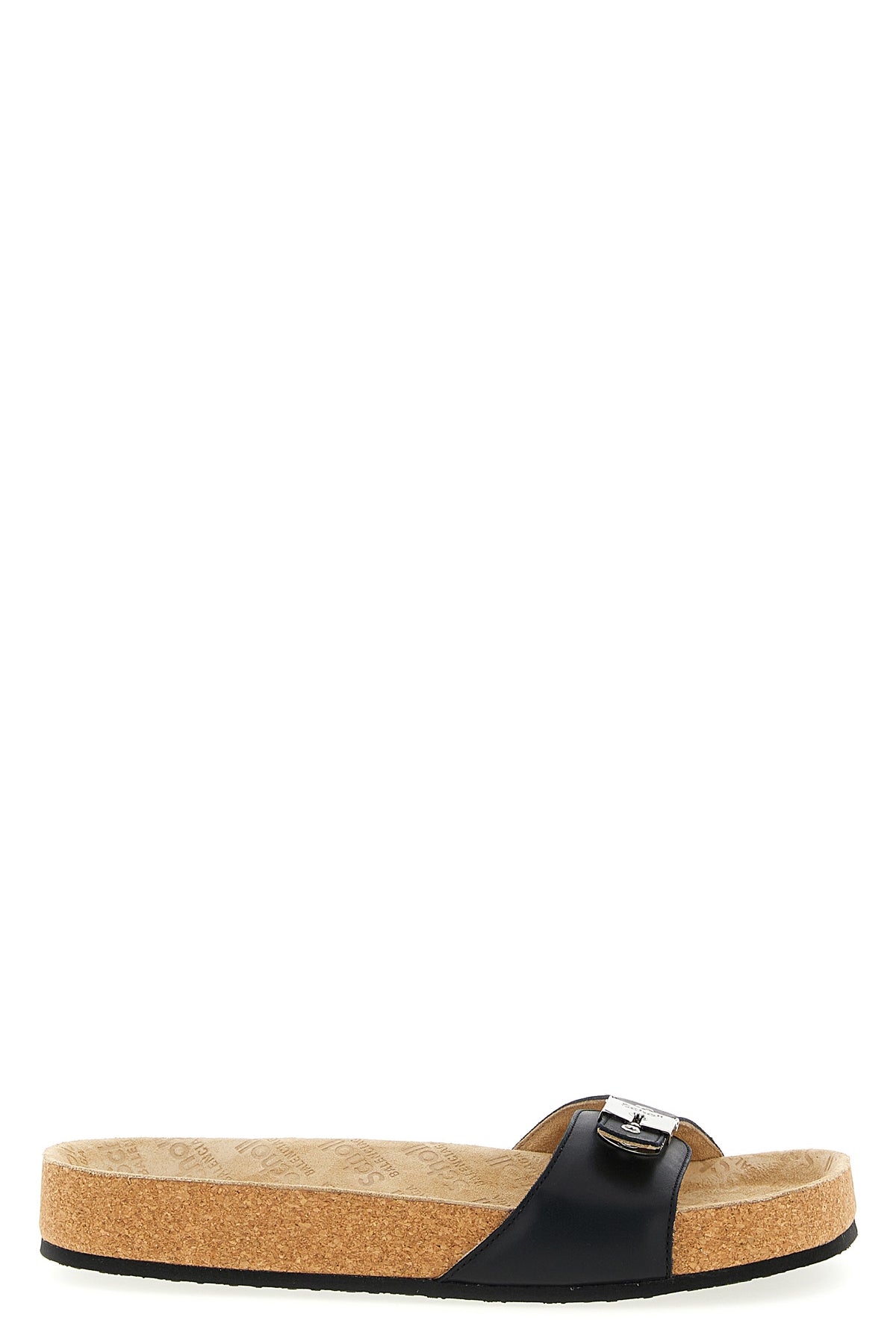 balenciaga x scholl sandals in calf leather