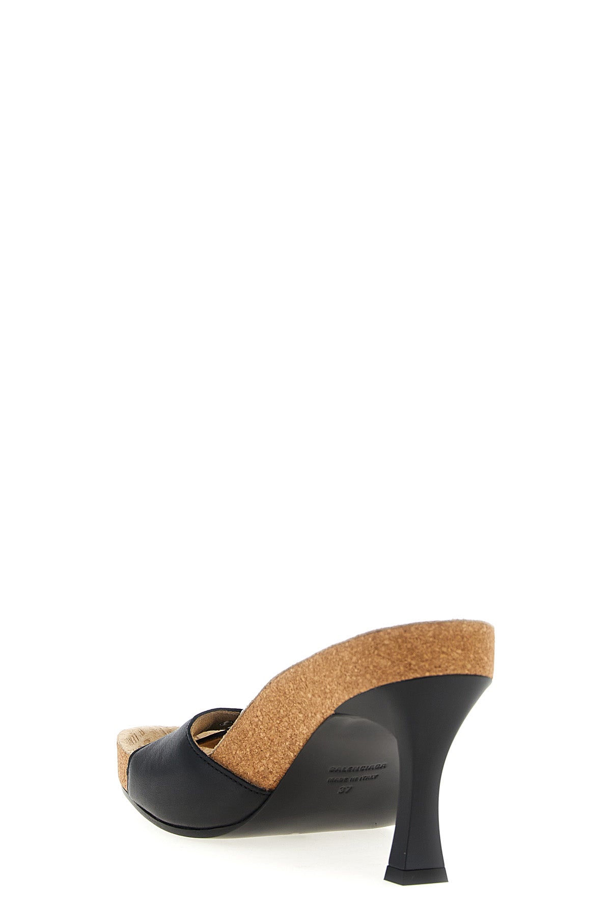 balenciaga x scholl sandals in calf leather