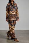 aster jacobean patterned habotai silk shirt