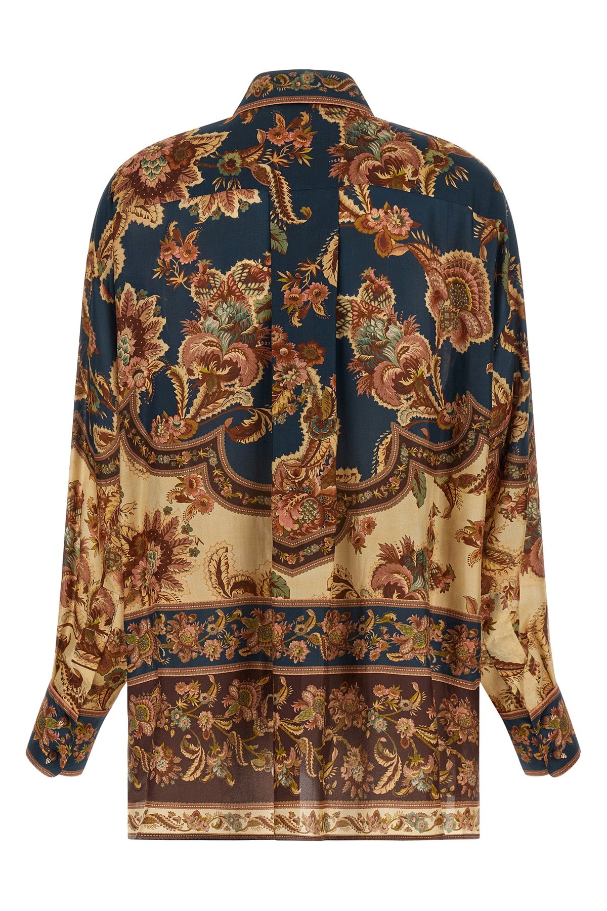 aster jacobean patterned habotai silk shirt
