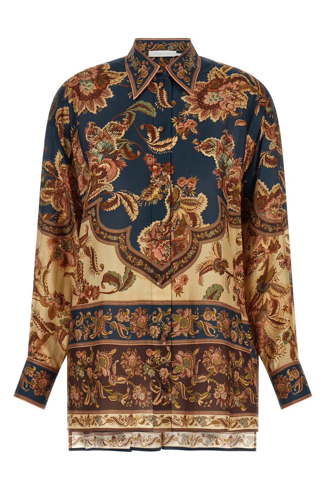 ZIMMERMANN 0 aster jacobean patterned habotai silk shirt
