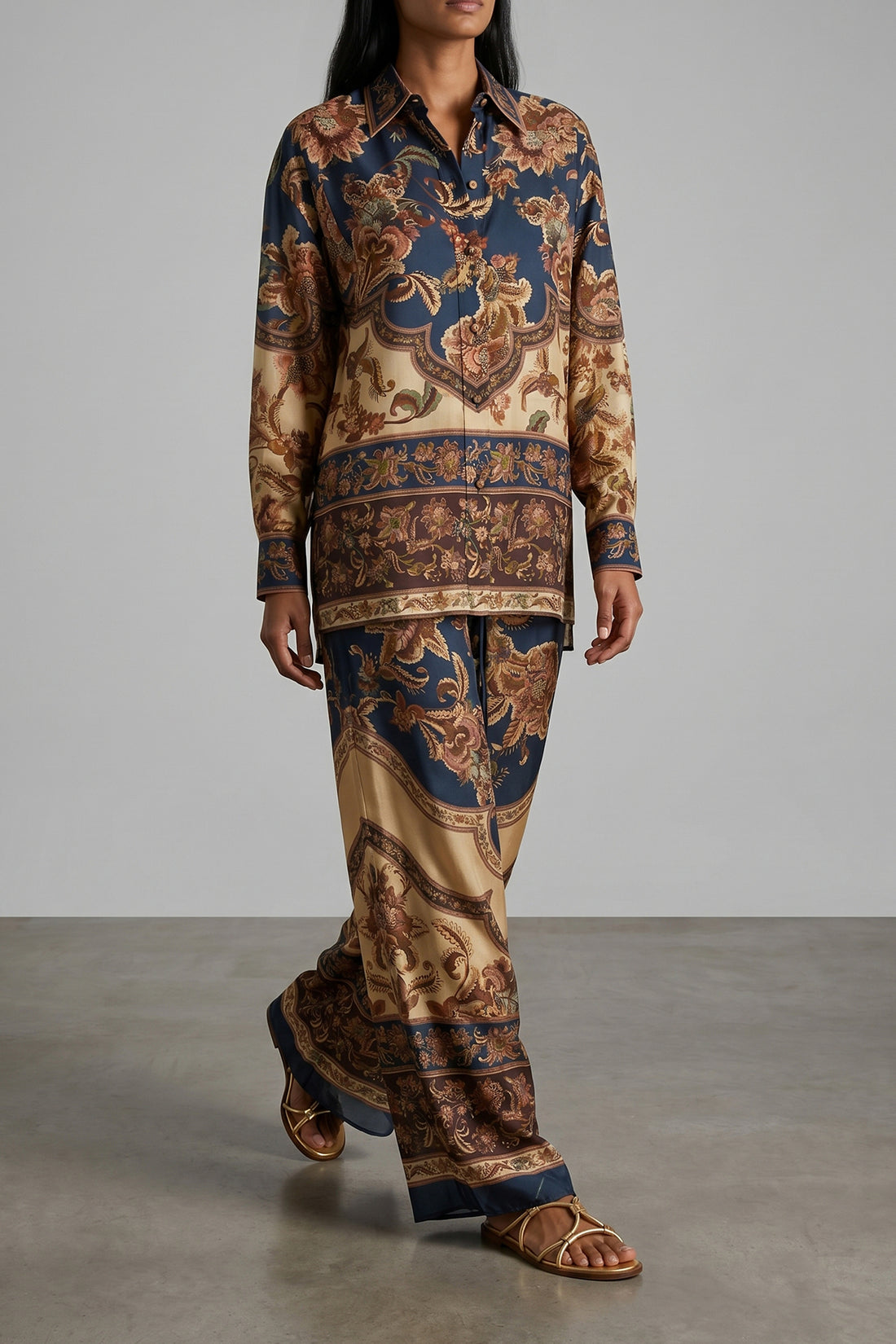 ZIMMERMANN 0 aster jacobean patterned silk habotai pants