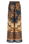 aster jacobean patterned silk habotai pants