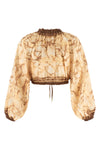 indra tie dye patterned ramie top