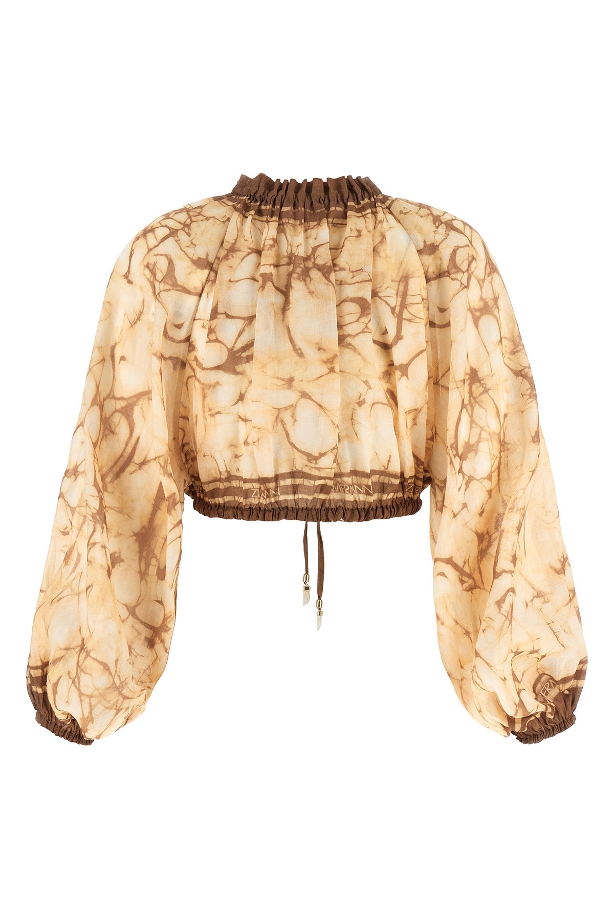 indra tie dye patterned ramie top