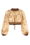indra tie dye patterned ramie top