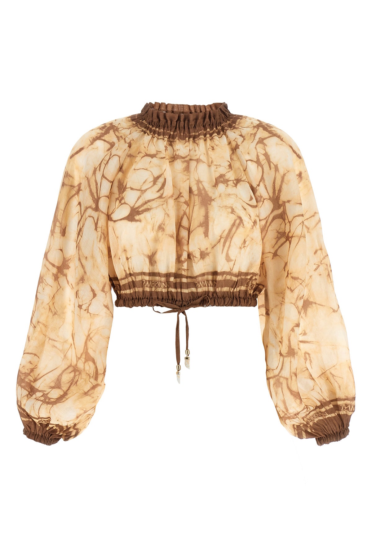 indra tie dye patterned ramie top