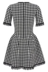 jacquard fabric mini dress