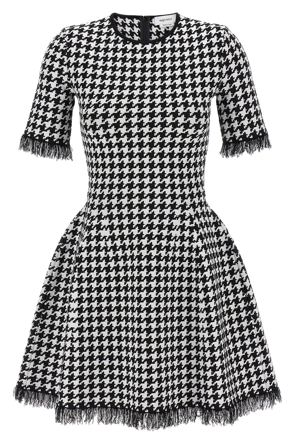 jacquard fabric mini dress
