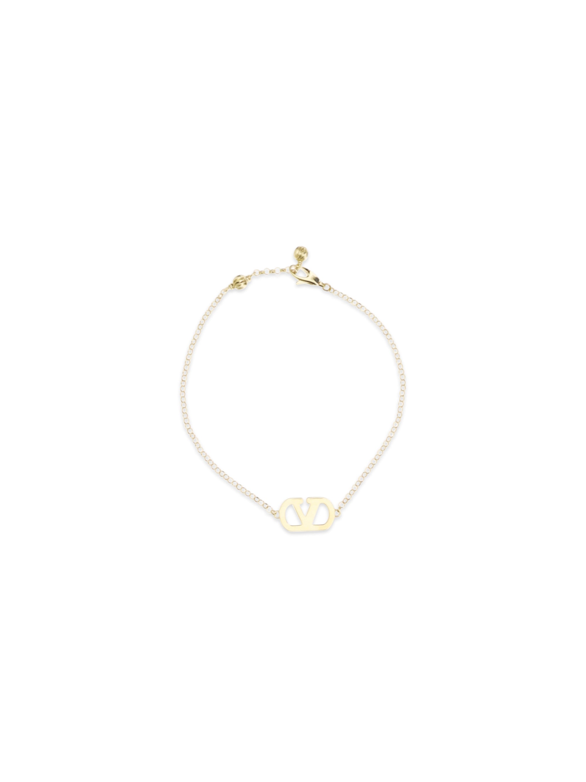 vlogo signature bracelet in metal and swarovski® crystals