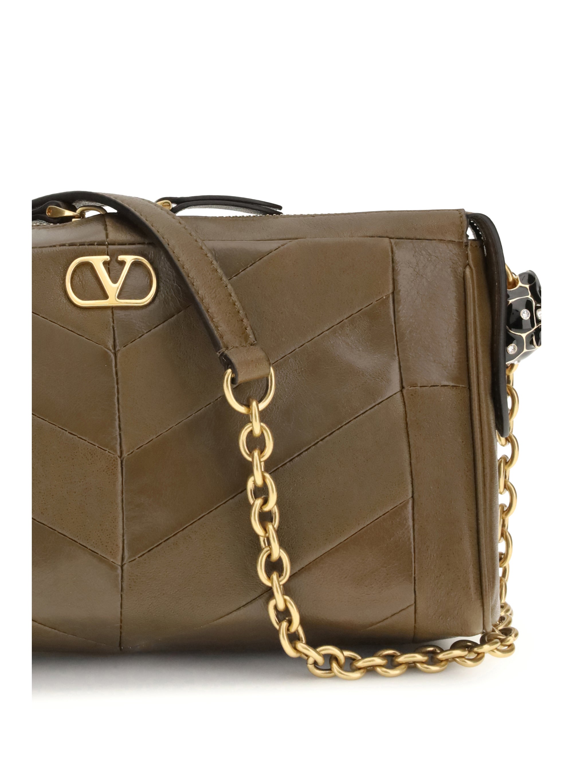 small panthea chevron nappa shoulder bag