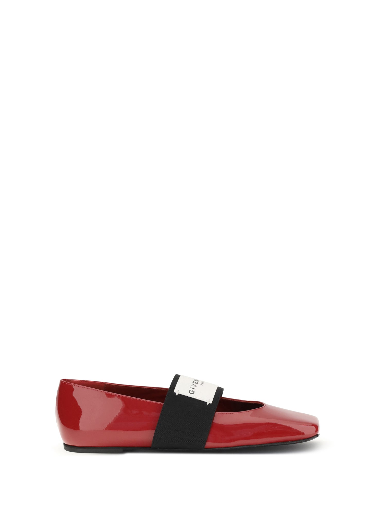 GIVENCHY 36 patent-leather squared ballerinas