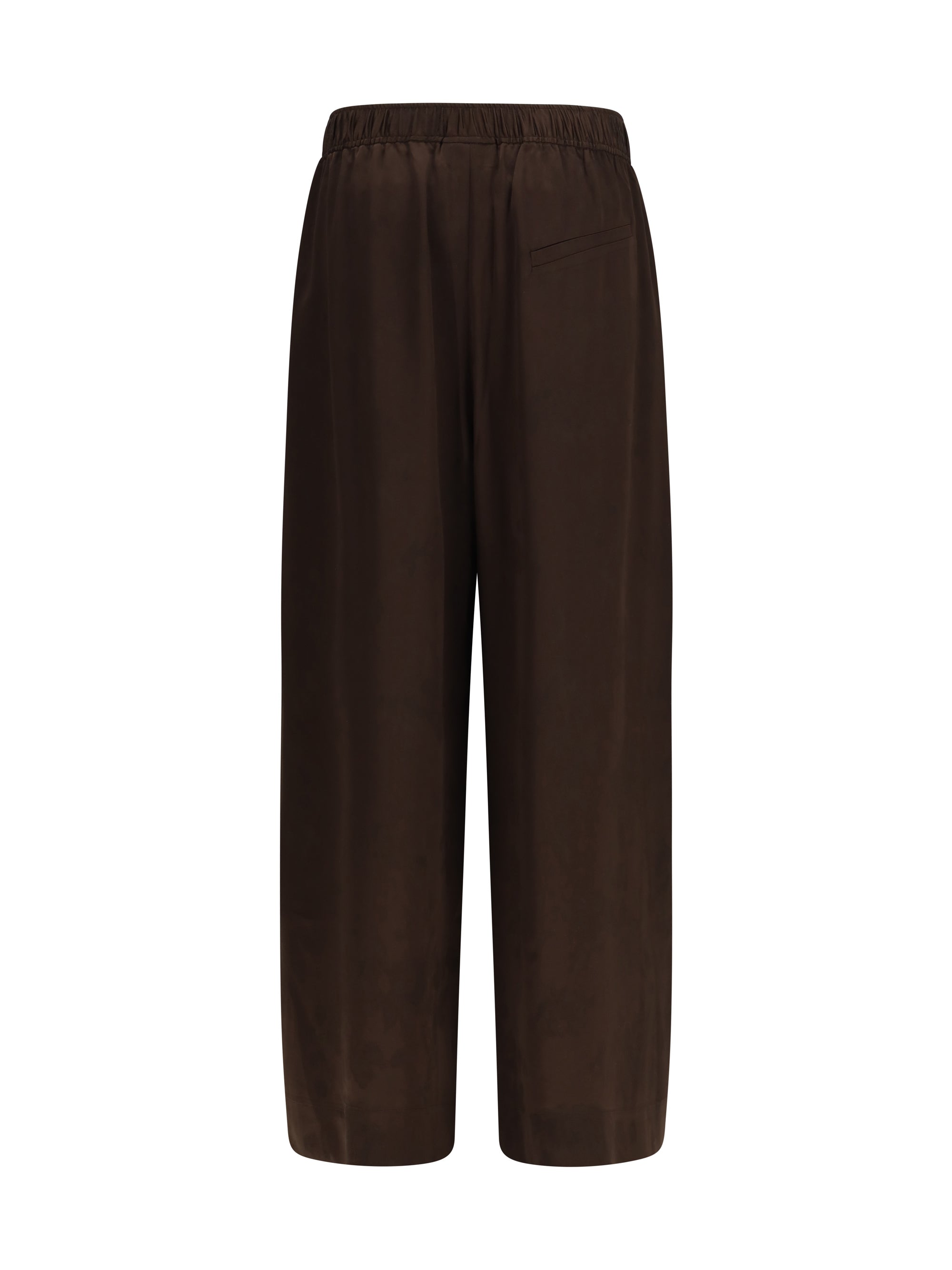 satin drawstring pants