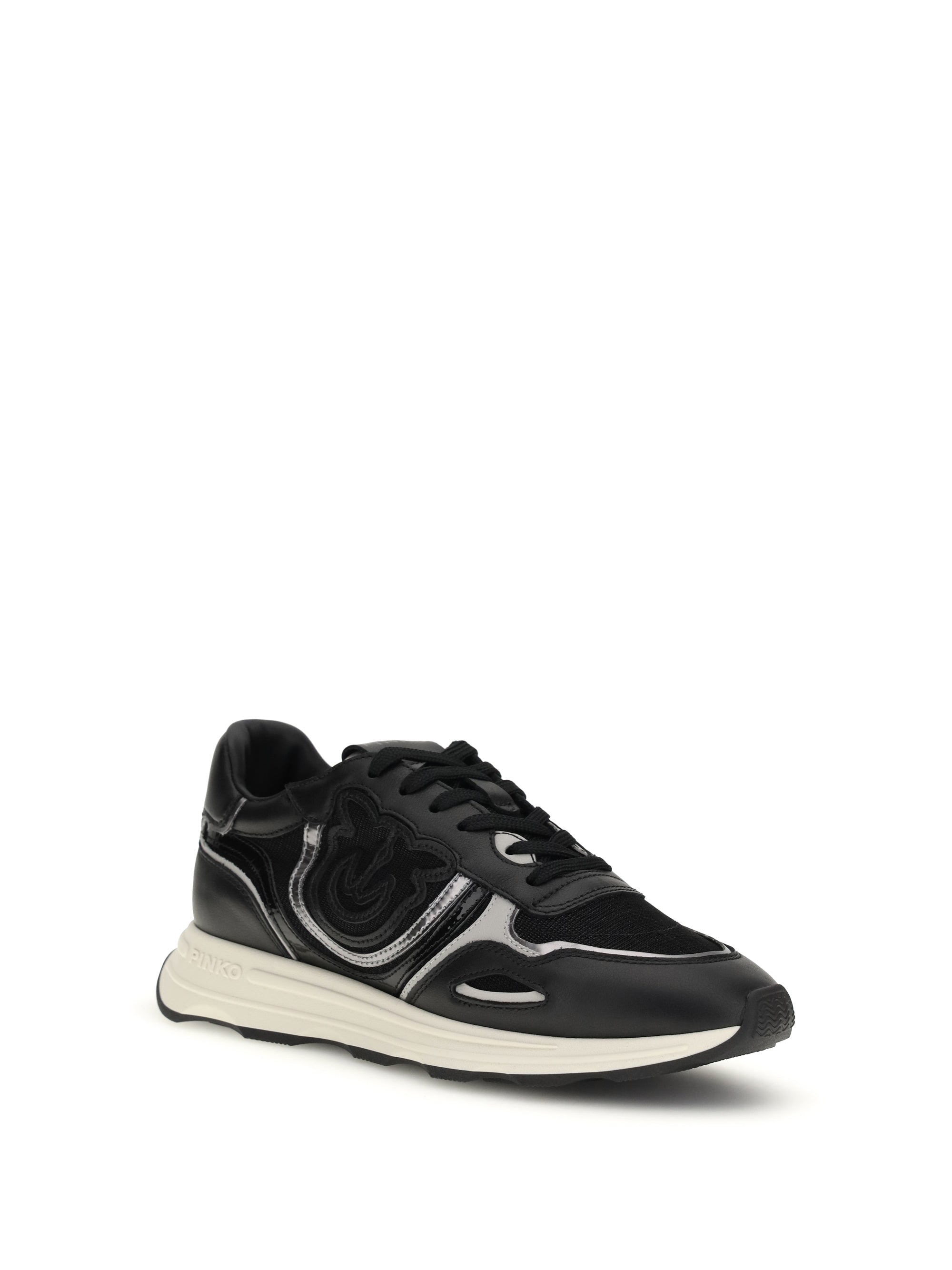 leather zoe sneakers with mesh inserts