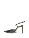 crocodile-print leather pumps