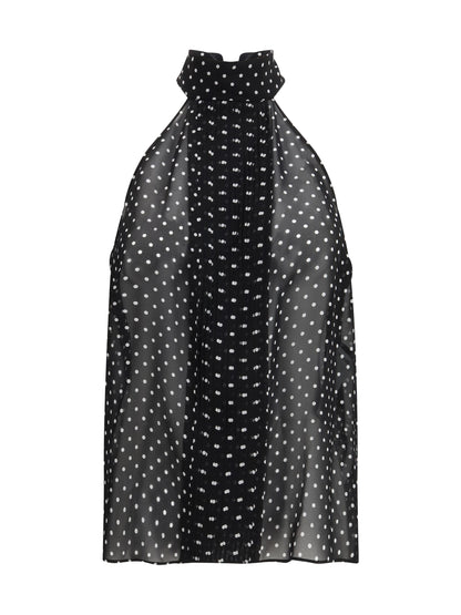 TOM FORD 40 silk polka dot blouse