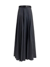 pleated maxi skirt