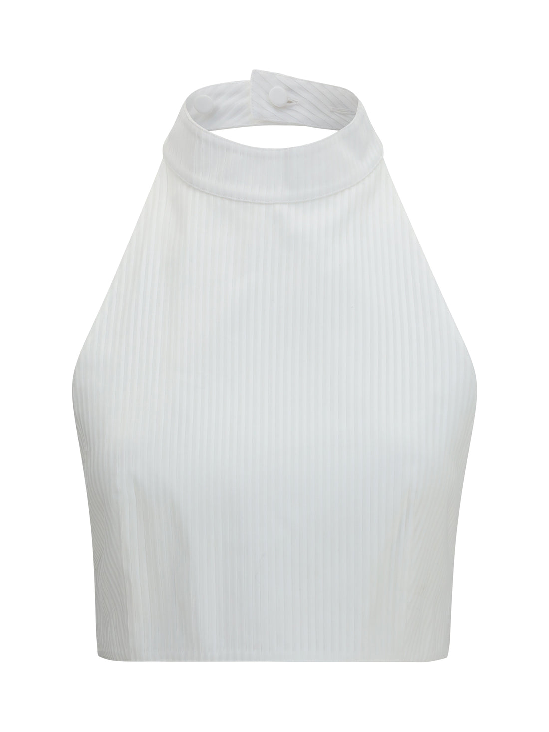 ALAIA 36 cotton poplin plastron top