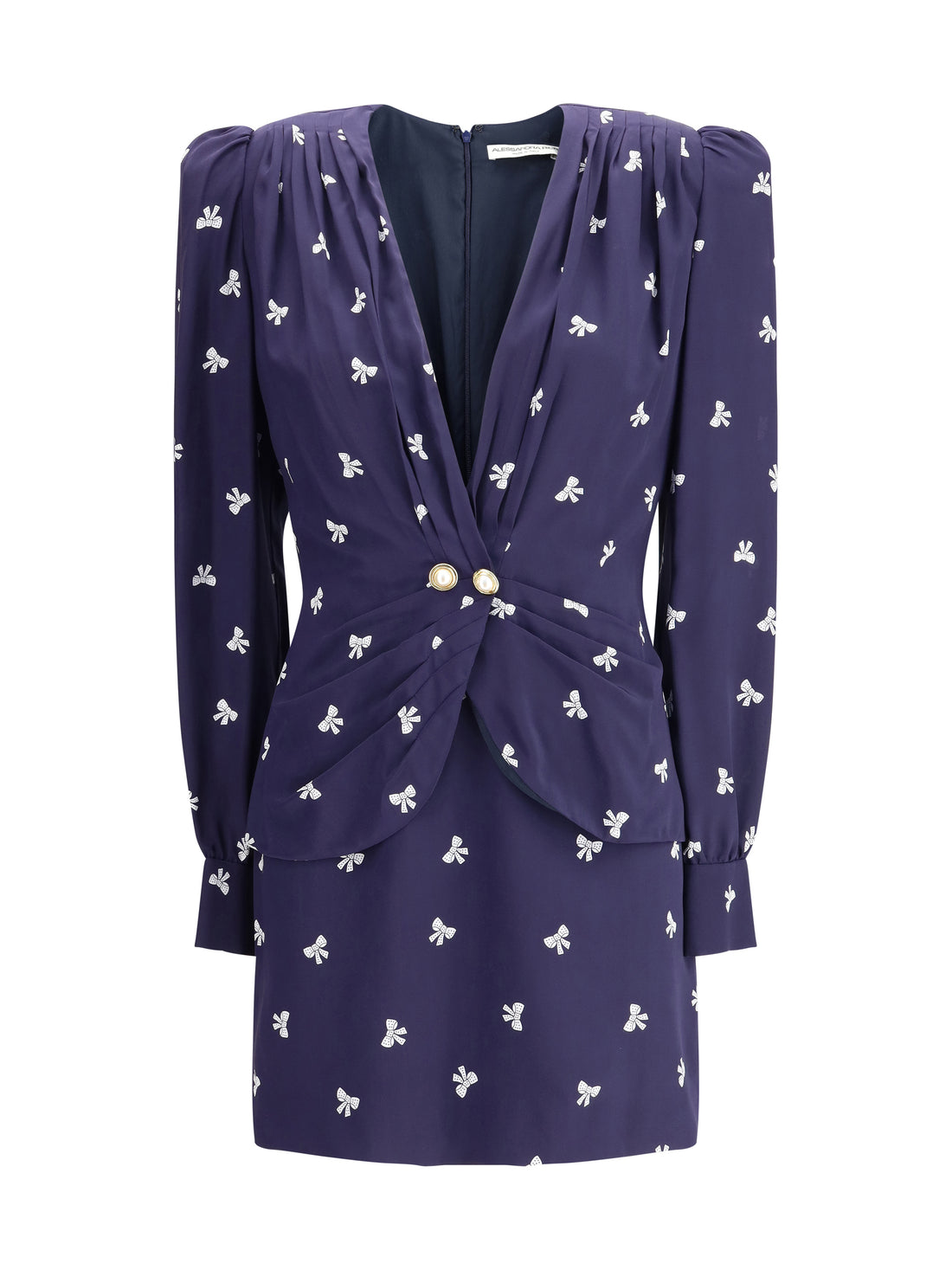 ALESSANDRA RICH 40 bow patterned short dress