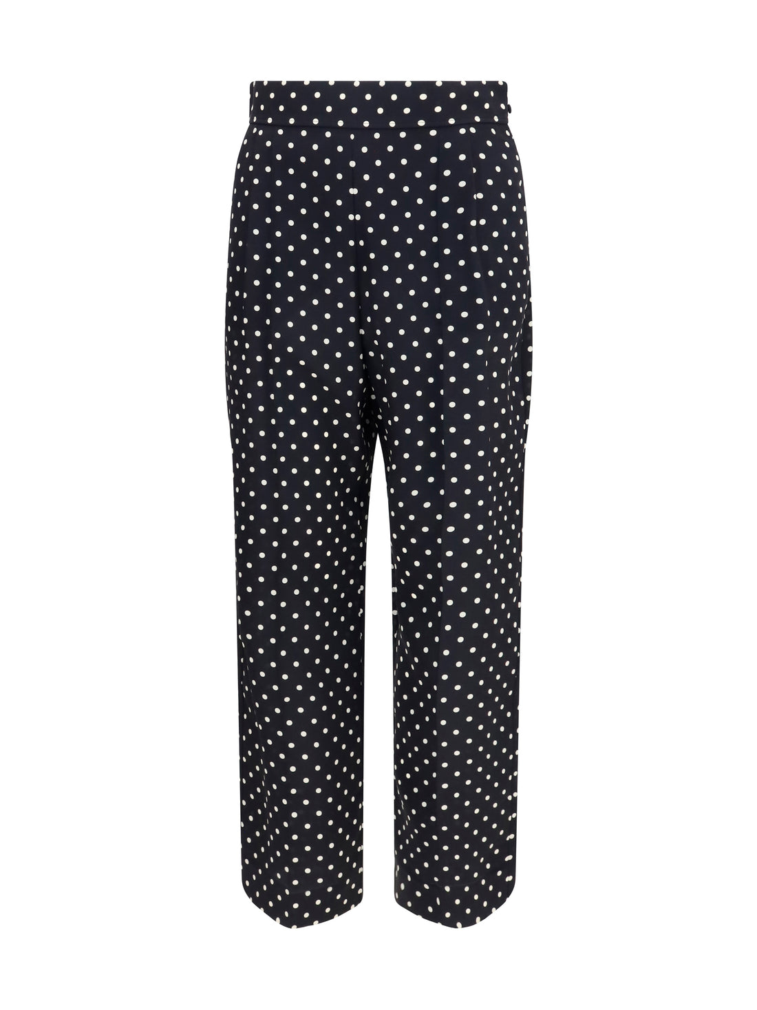 VALENTINO 44 polka-dot crêpe de chine pants
