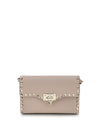 rockstud leather shoulder bag
