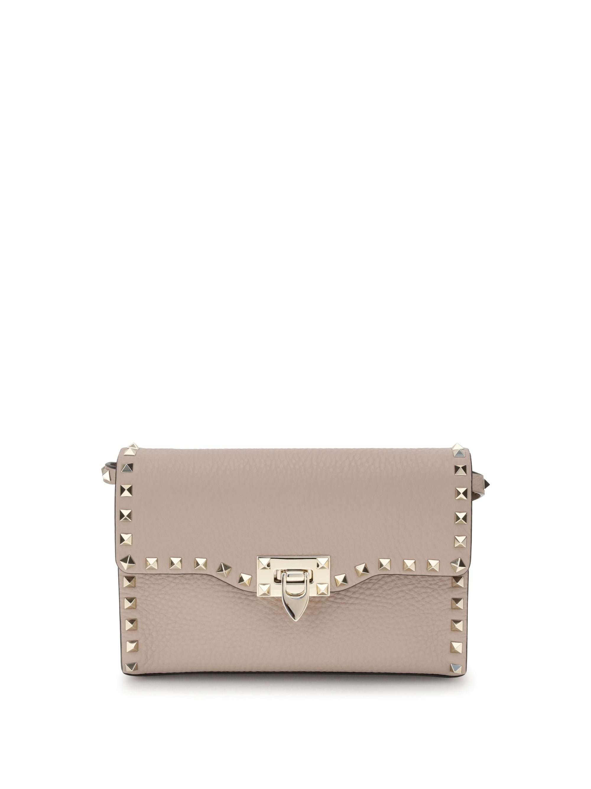 rockstud leather shoulder bag
