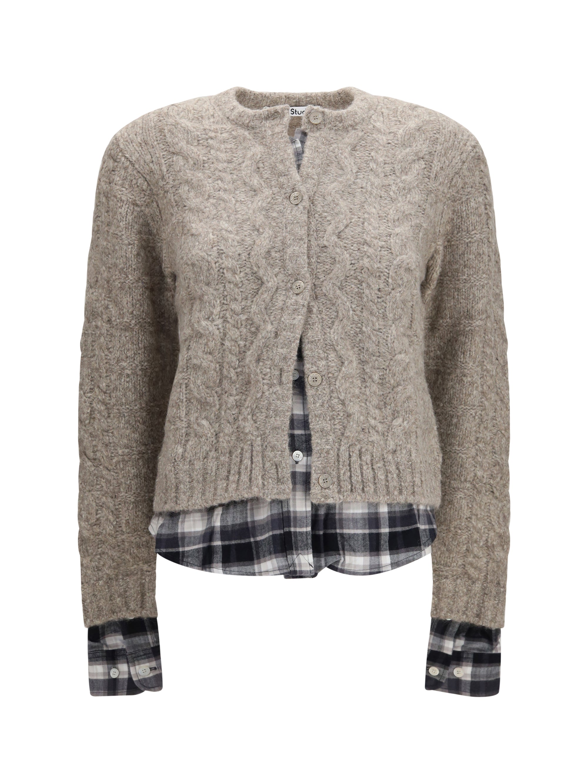 cable-knit cardigan