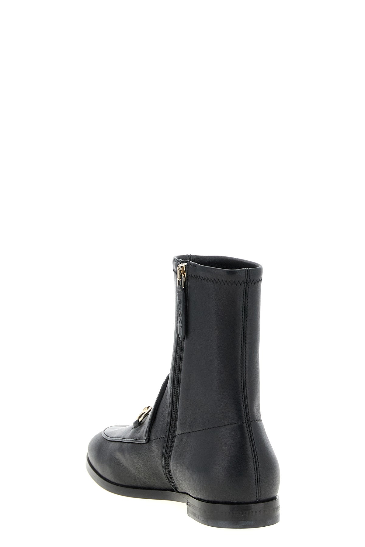 gucci jordaan stretch leather ankle boots