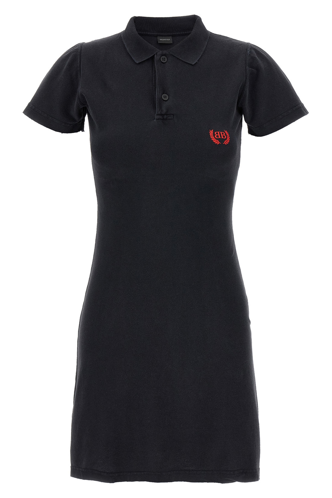 BALENCIAGA M delavé used-effect cotton piqué mini dress