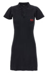 delavé used-effect cotton piqué mini dress