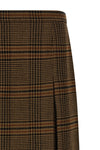 prince of wales wool and cashmere midi skirt