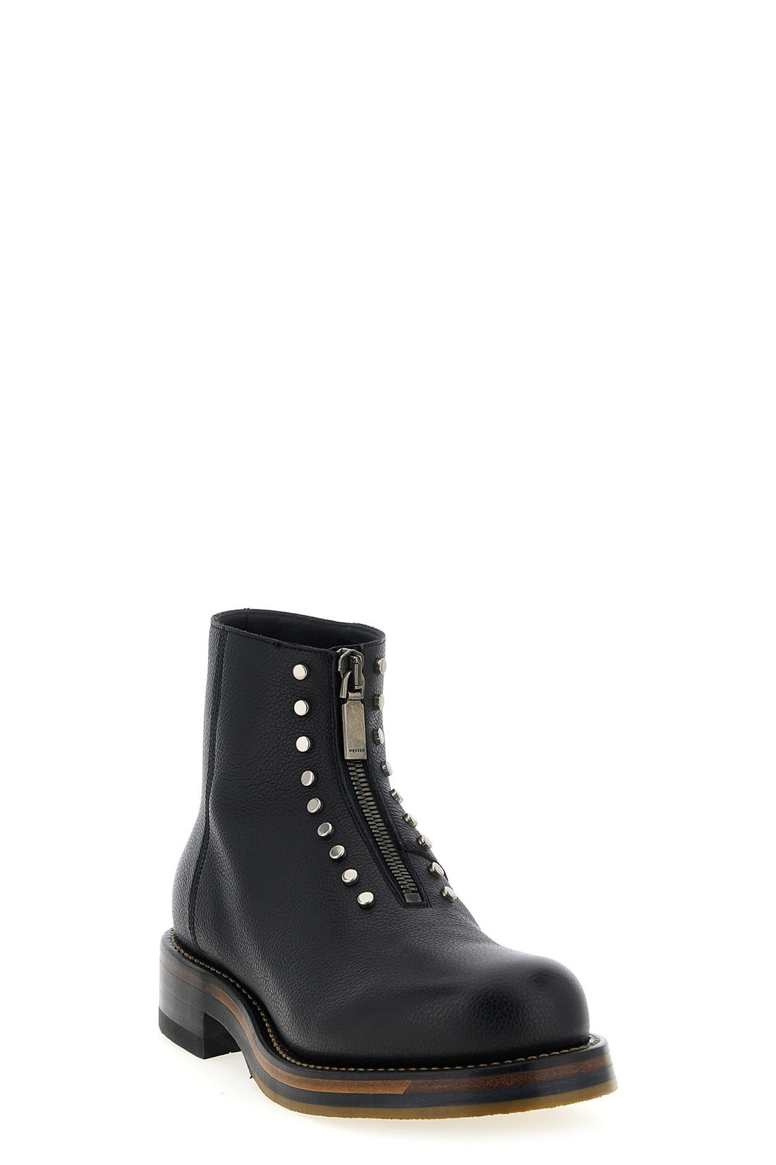 MCQUEEN 41 maker full-grain calf leather ankle boots