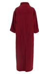 long coat in gg jacquard gucci rosso ancora fabric