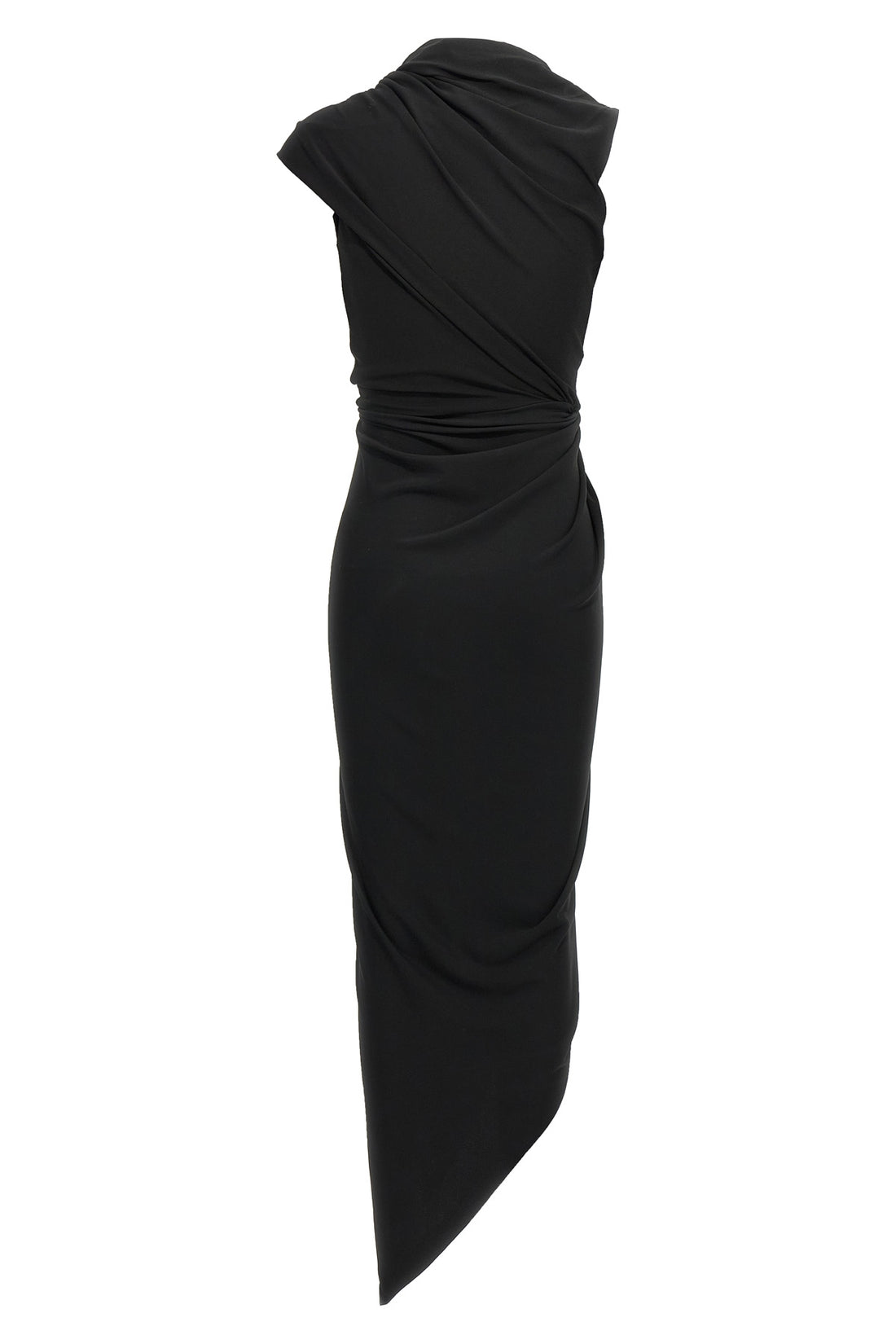 BALENCIAGA 36 draped jersey crêpe midi dress
