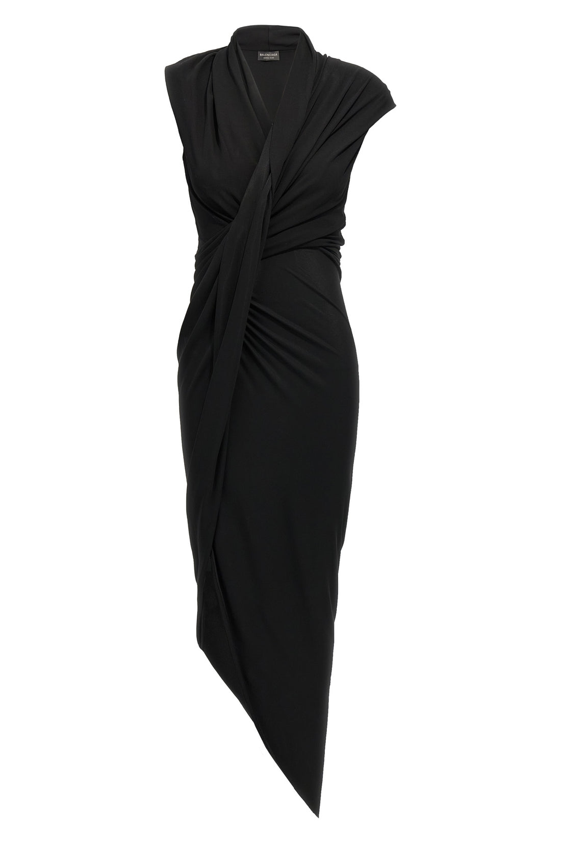 BALENCIAGA 36 draped jersey crêpe midi dress