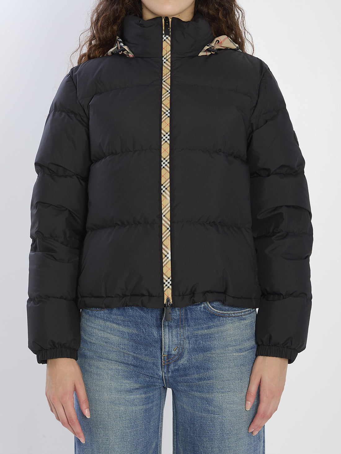 BURBERRY S puffer jacket with concealed hood