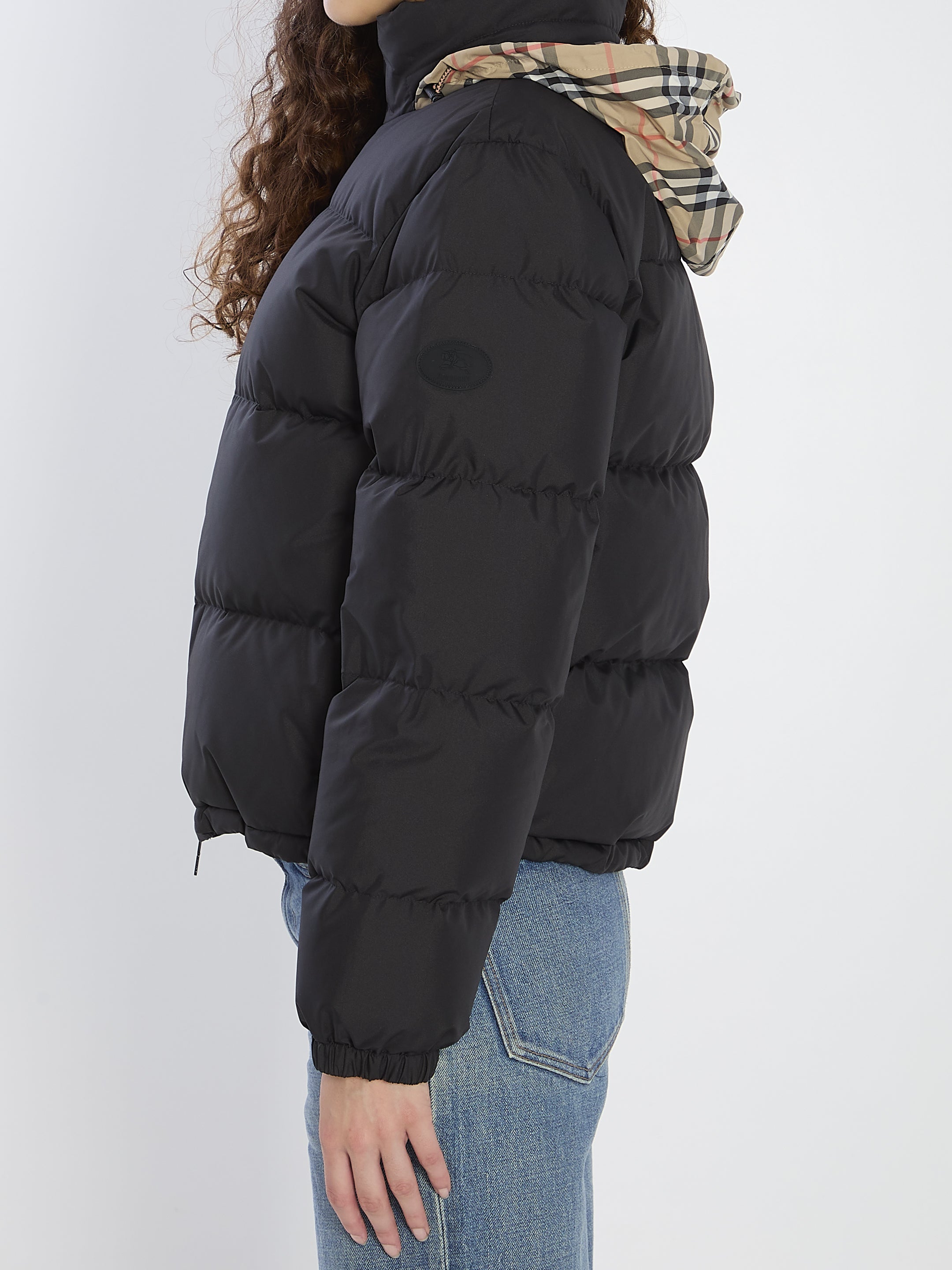 BURBERRY S puffer jacket with concealed hood