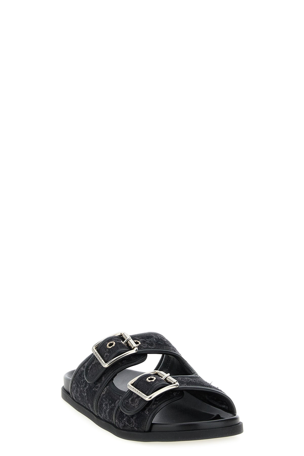 gg denim slides