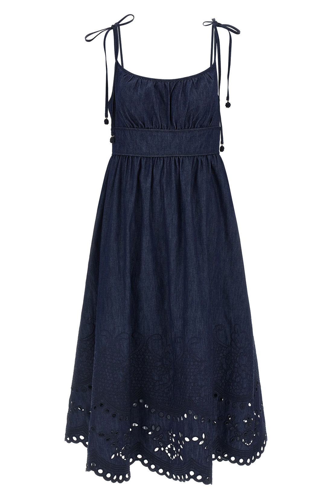 ZIMMERMANN 1 mahon cotton denim midi dress