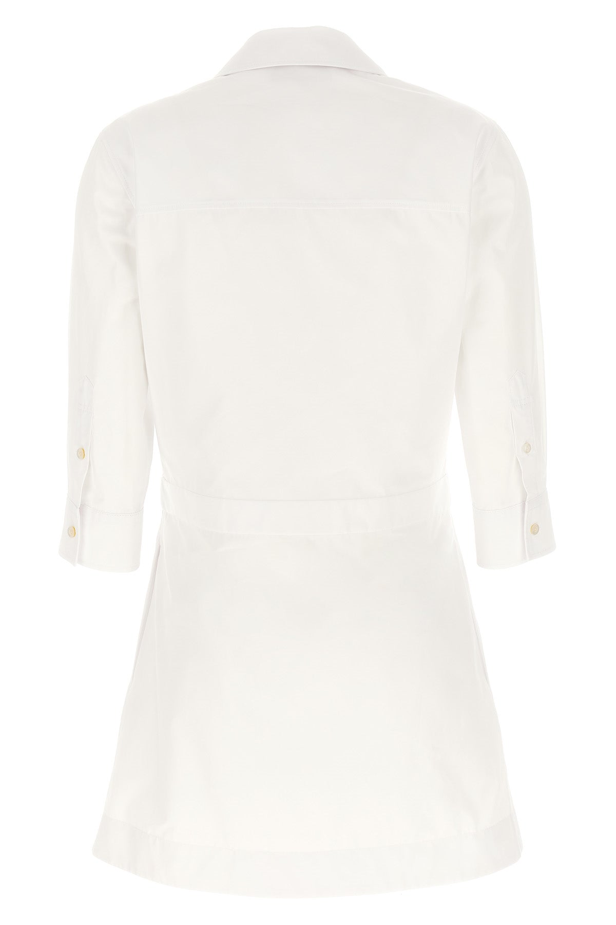 chemisier mini dress in cotton poplin