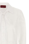 chemisier mini dress in cotton poplin