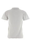 used-effect cotton piqué polo shirt
