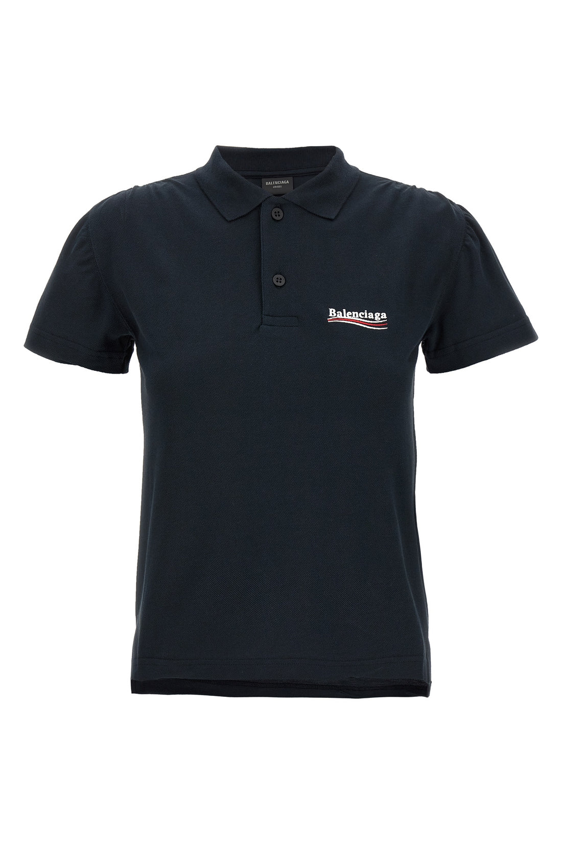 BALENCIAGA M piqué delavé cotton polo shirt