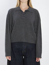 long-sleeved cashmere polo