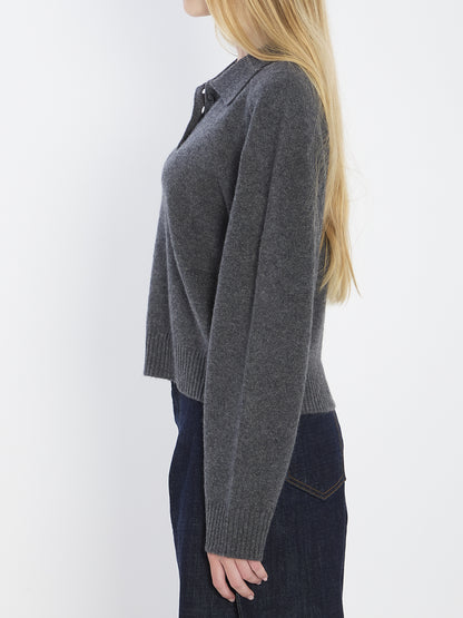 LOULOU DE SAISON M long-sleeved cashmere polo