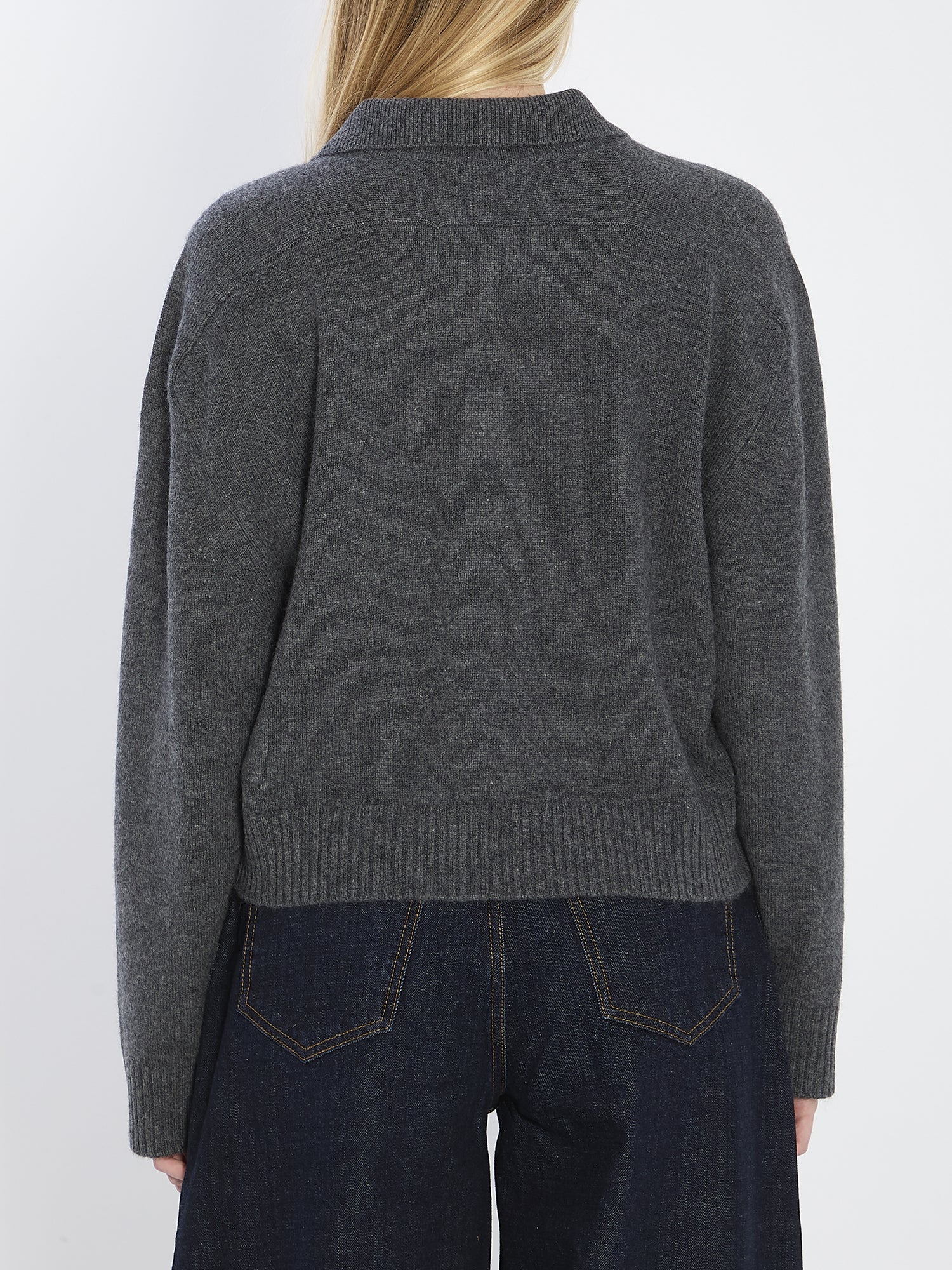 LOULOU DE SAISON M long-sleeved cashmere polo