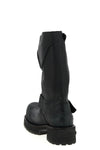 venom used-effect leather boots
