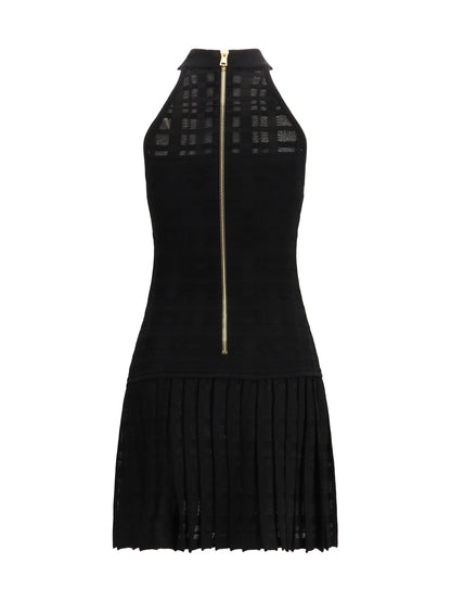 BALMAIN 36 pleated mini dress