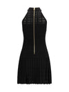pleated mini dress